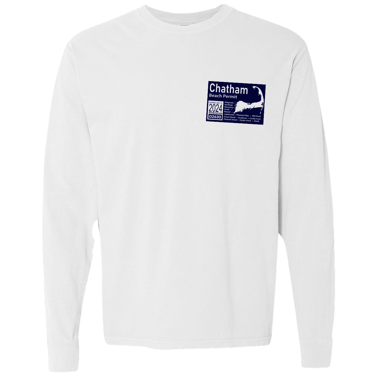 White/Navy Chatham Beach Permit 2024 Long Sleeve Tee | ALL