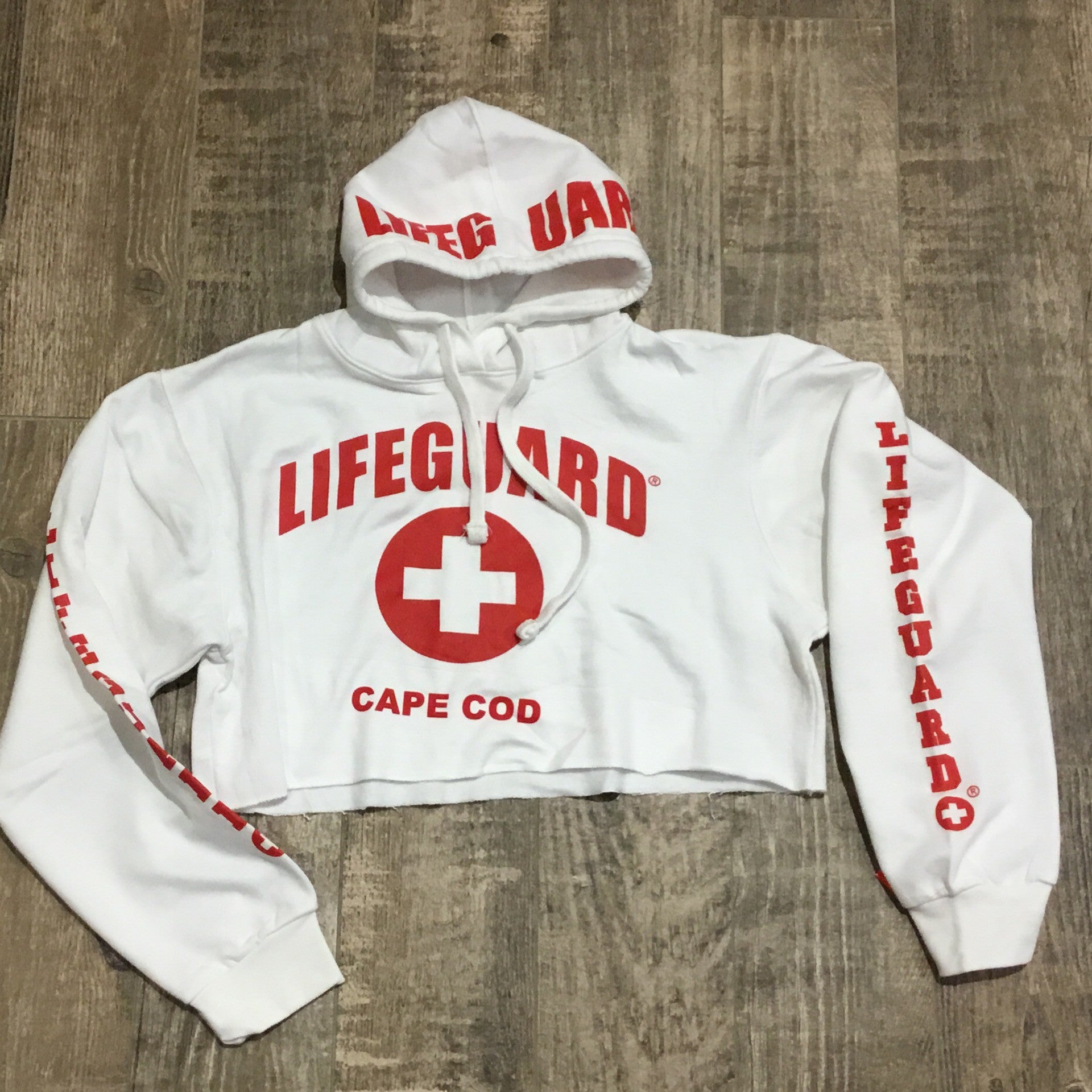 LIFEGUARD® White Cropped Hoodie