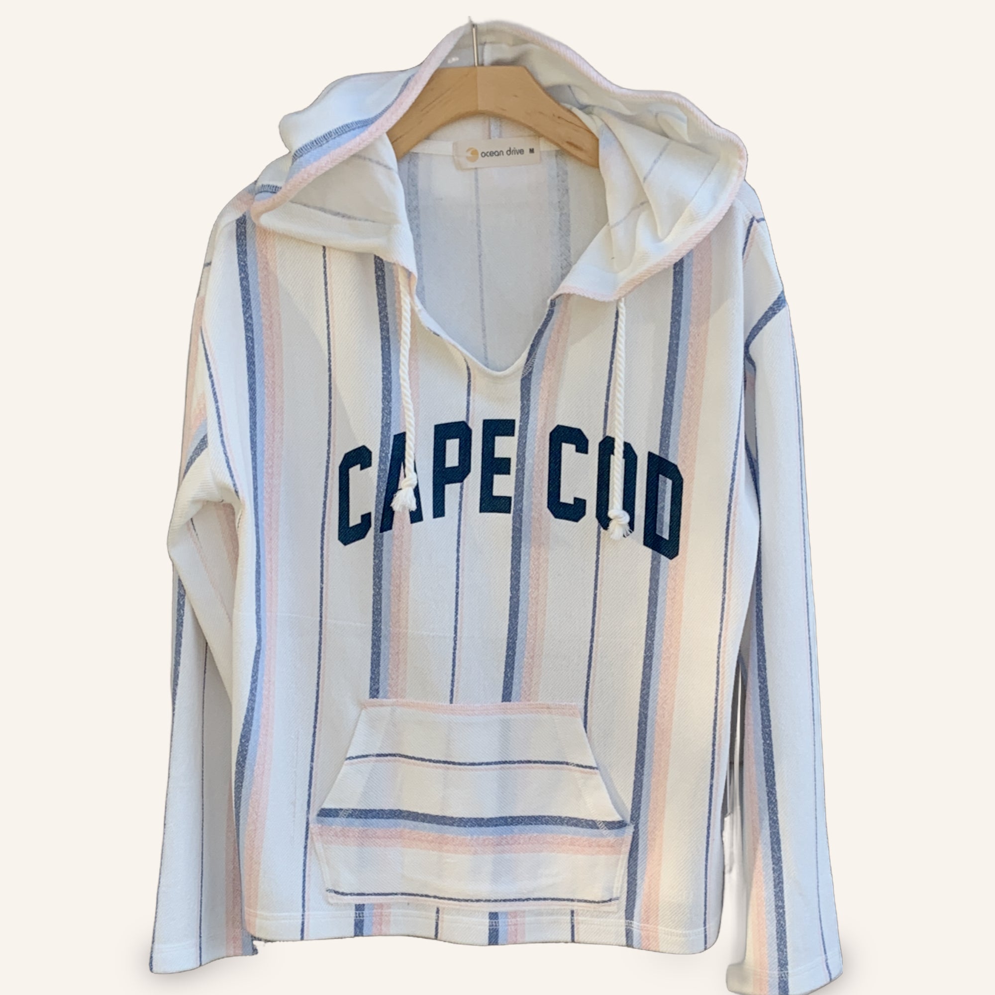 Tropical Sand Stripe Cropped Baja Hoodie ALL GOOD CAPE COD