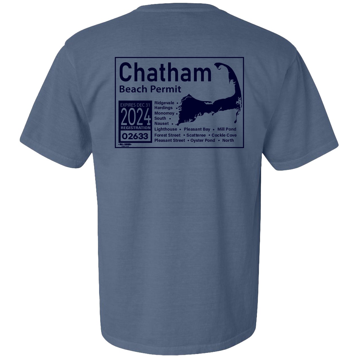Blue Jean/Navy Chatham Beach Permit 2024 Short Sleeve | ALL GOOD CAPE COD