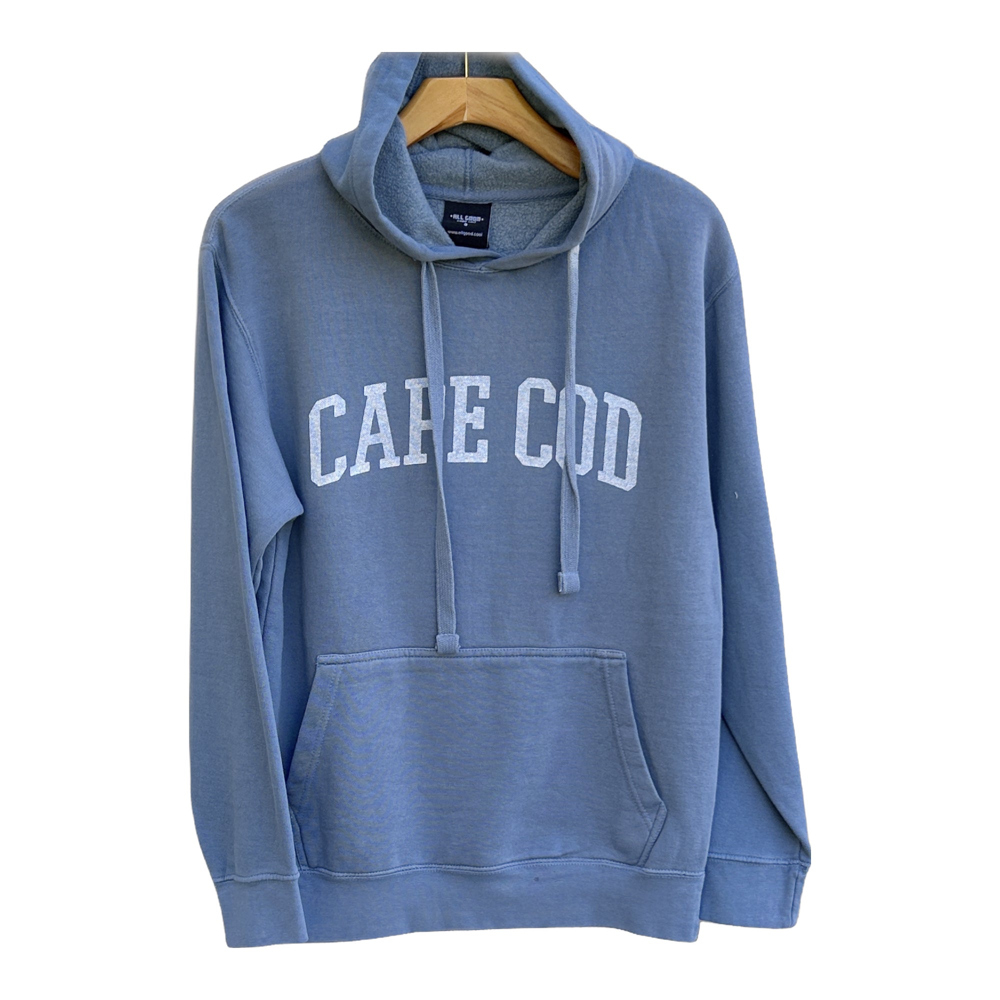 Denim Garment Dyed Cape Cod Hoodie ALL GOOD CAPE COD